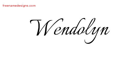 Calligraphic Name Tattoo Designs Wendolyn Download Free