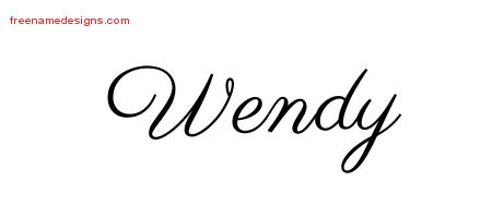 Classic Name Tattoo Designs Wendy Graphic Download