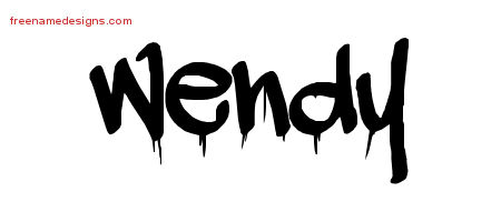 Graffiti Name Tattoo Designs Wendy Free Lettering