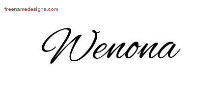 Cursive Name Tattoo Designs Wenona Download Free