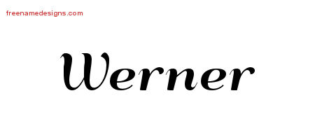 Art Deco Name Tattoo Designs Werner Graphic Download