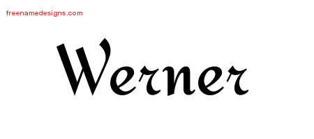 Calligraphic Stylish Name Tattoo Designs Werner Free Graphic