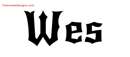 Gothic Name Tattoo Designs Wes Download Free