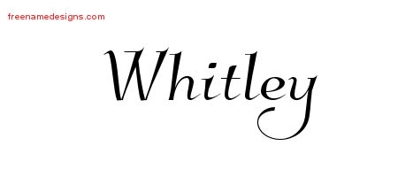 Elegant Name Tattoo Designs Whitley Free Graphic