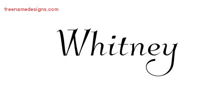 Elegant Name Tattoo Designs Whitney Download Free