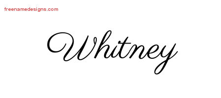Classic Name Tattoo Designs Whitney Graphic Download