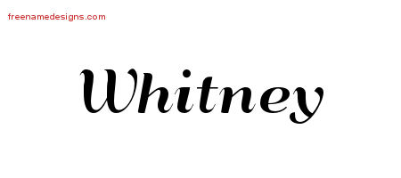 Art Deco Name Tattoo Designs Whitney Graphic Download