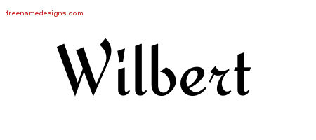Calligraphic Stylish Name Tattoo Designs Wilbert Free Graphic