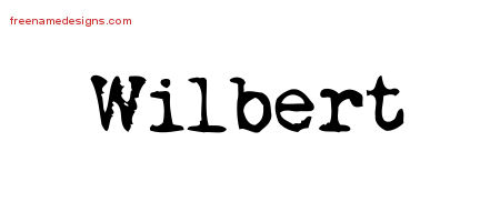 Vintage Writer Name Tattoo Designs Wilbert Free