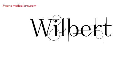 Decorated Name Tattoo Designs Wilbert Free Lettering
