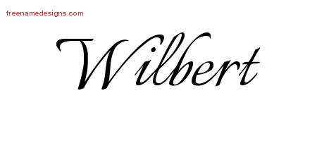 Calligraphic Name Tattoo Designs Wilbert Free Graphic