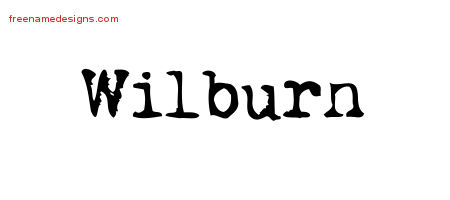 Vintage Writer Name Tattoo Designs Wilburn Free