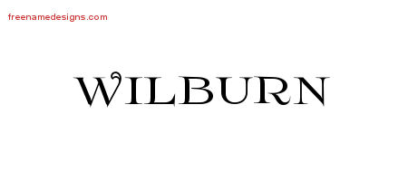 Flourishes Name Tattoo Designs Wilburn Graphic Download