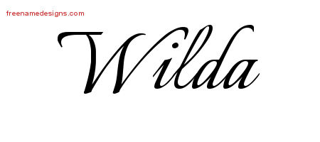 Calligraphic Name Tattoo Designs Wilda Download Free