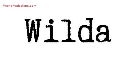 Typewriter Name Tattoo Designs Wilda Free Download