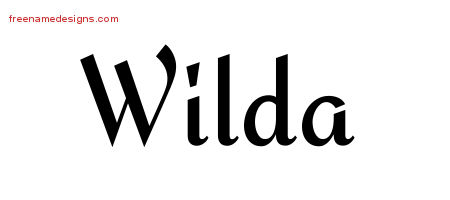 Calligraphic Stylish Name Tattoo Designs Wilda Download Free