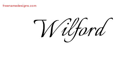 Calligraphic Name Tattoo Designs Wilford Free Graphic