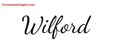 Lively Script Name Tattoo Designs Wilford Free Download