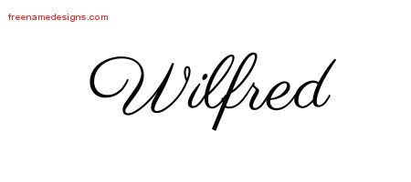 Classic Name Tattoo Designs Wilfred Printable