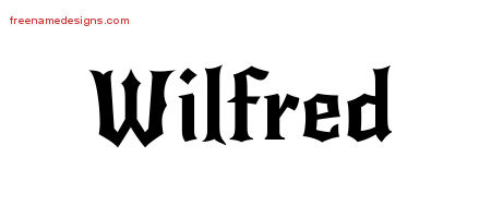 Gothic Name Tattoo Designs Wilfred Download Free