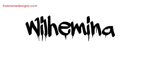 Graffiti Name Tattoo Designs Wilhemina Free Lettering