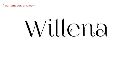 Vintage Name Tattoo Designs Willena Free Download
