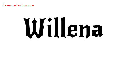 Gothic Name Tattoo Designs Willena Free Graphic
