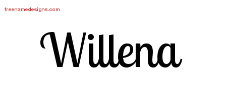 Handwritten Name Tattoo Designs Willena Free Download