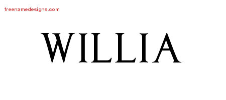 Regal Victorian Name Tattoo Designs Willia Graphic Download