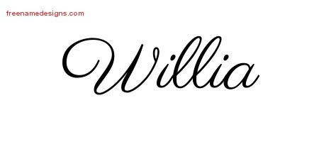 Classic Name Tattoo Designs Willia Graphic Download