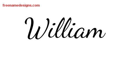 Lively Script Name Tattoo Designs William Free Download