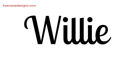 Handwritten Name Tattoo Designs Willie Free Printout