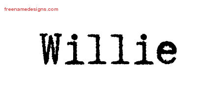 Typewriter Name Tattoo Designs Willie Free Printout