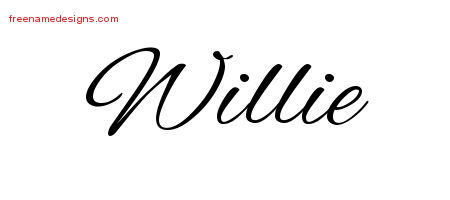 Cursive Name Tattoo Designs Willie Free Graphic