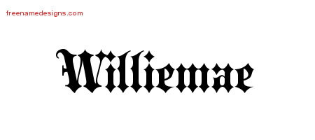 Old English Name Tattoo Designs Williemae Free