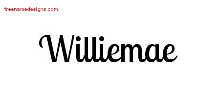 Handwritten Name Tattoo Designs Williemae Free Download
