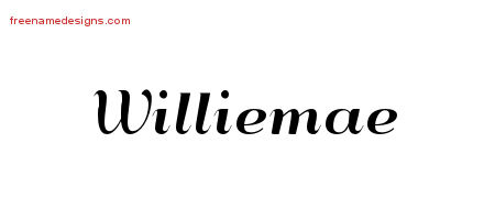 Art Deco Name Tattoo Designs Williemae Printable