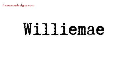Typewriter Name Tattoo Designs Williemae Free Download