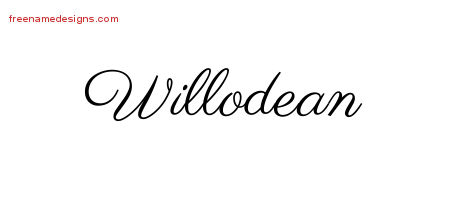 Classic Name Tattoo Designs Willodean Graphic Download
