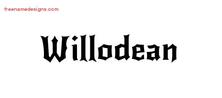 Gothic Name Tattoo Designs Willodean Free Graphic