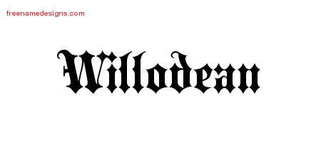 Old English Name Tattoo Designs Willodean Free