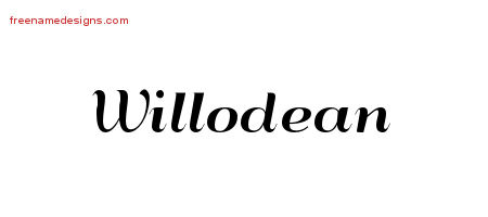 Art Deco Name Tattoo Designs Willodean Printable