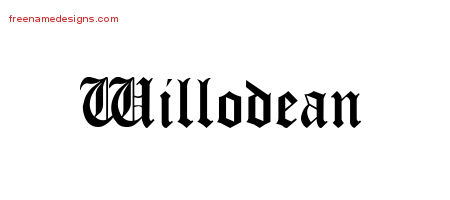 Blackletter Name Tattoo Designs Willodean Graphic Download