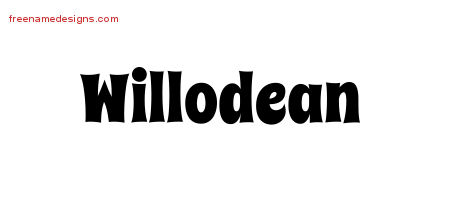 Groovy Name Tattoo Designs Willodean Free Lettering