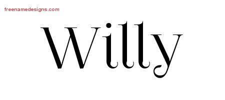 Vintage Name Tattoo Designs Willy Free Printout