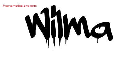 Graffiti Name Tattoo Designs Wilma Free Lettering