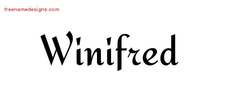 Calligraphic Stylish Name Tattoo Designs Winifred Download Free