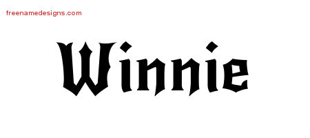 Gothic Name Tattoo Designs Winnie Free Graphic