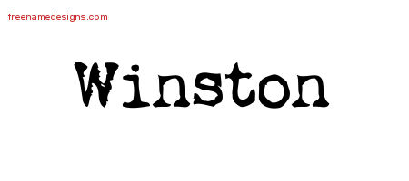 Vintage Writer Name Tattoo Designs Winston Free