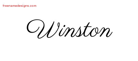 Classic Name Tattoo Designs Winston Printable